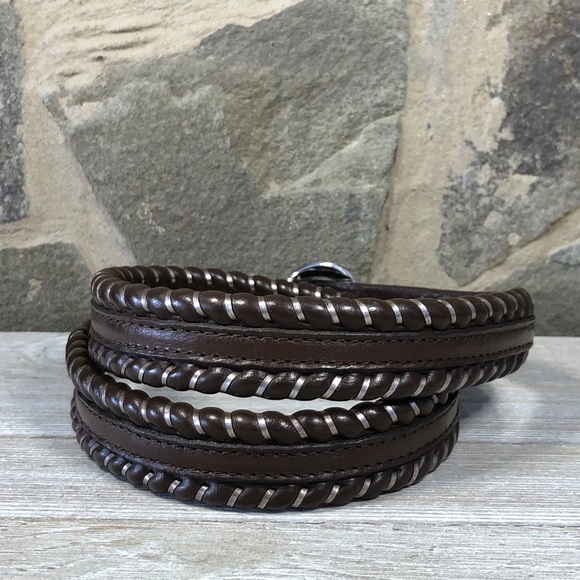 Vintage Belt Western Leather Brown XS - Picture 12 of 14